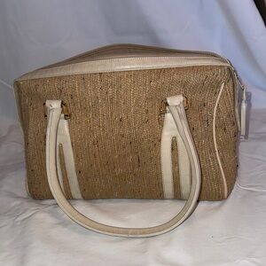 Chic Tan and Cream Women's Satchel